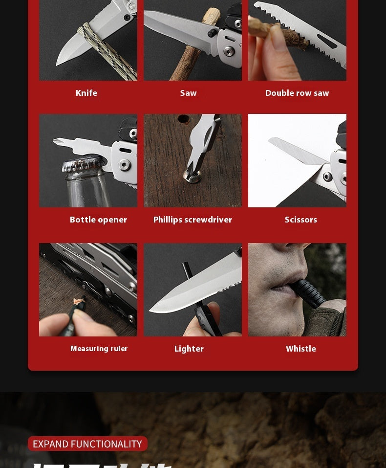 Outdoor Disassembly Portable Multi-function Storm Pliers Folding Pliers - roamtheridge.com