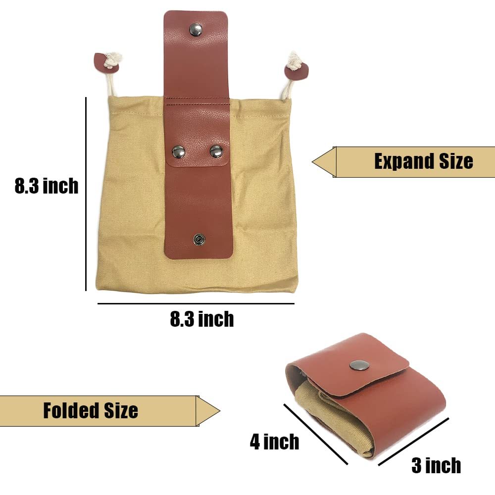 Outdoor Picking Multifunctional Bag, Hanging Waist Kit, Waist Strap Bag, Folding Canvas Kit Canvas Fruit Harvest Pouch For Jungle Camping Hiking Hunting, Foldable - roamtheridge.com