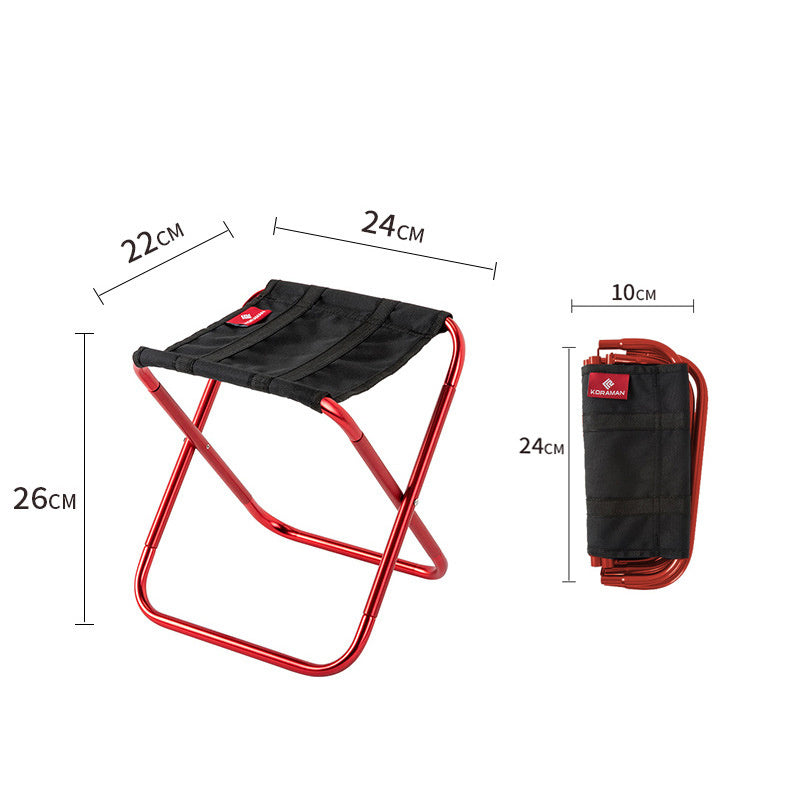 Folding Small Stool Bench Portable Outdoor Maza Ultralight Subway Train Travel Chairs Line Up - roamtheridge.com
