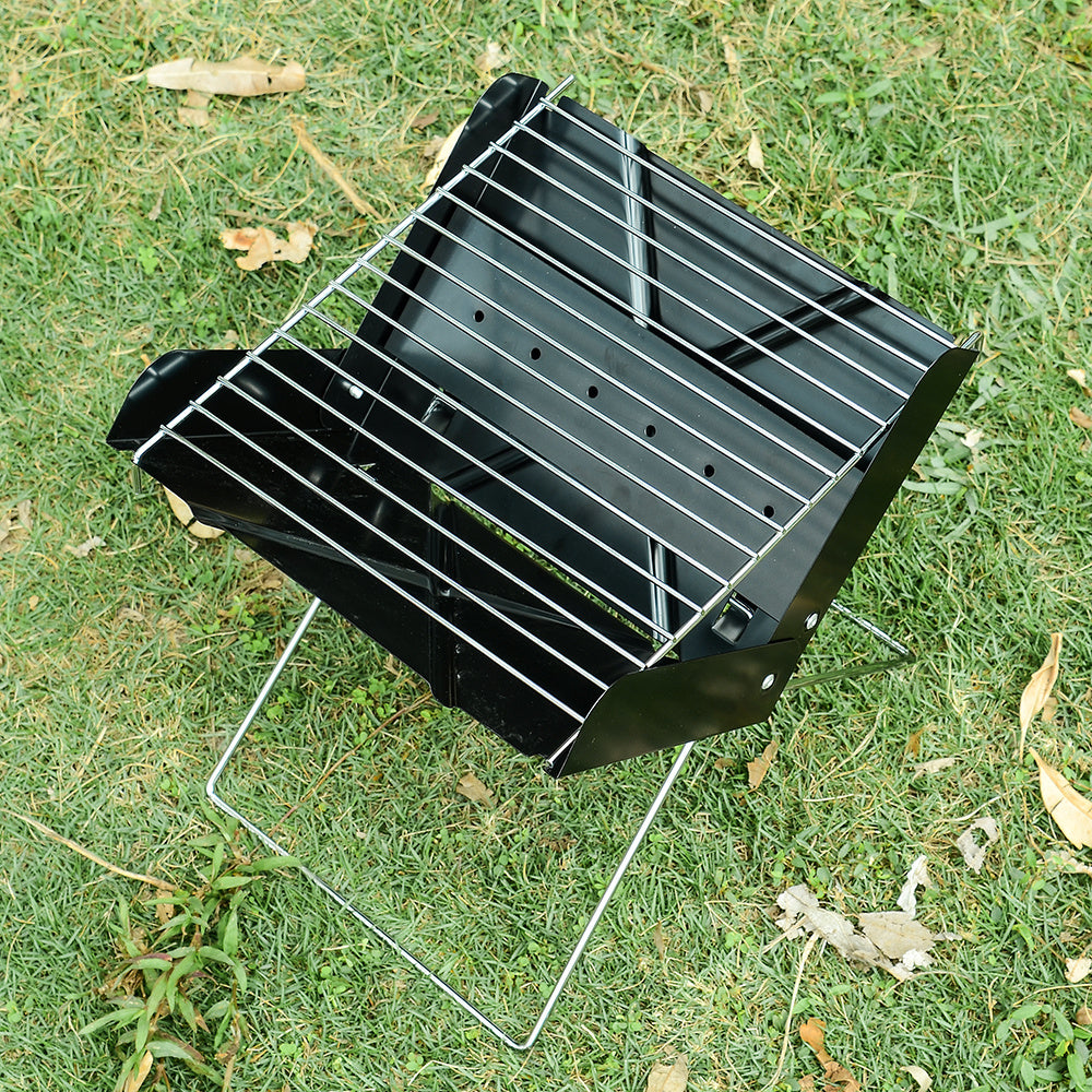 BBQ Grill Folding Stainless Steel Portable Small Barbecue Grill Tool BBQ Outdoor Camping Charcoal Furnace BBQ Grills Accessories - roamtheridge.com