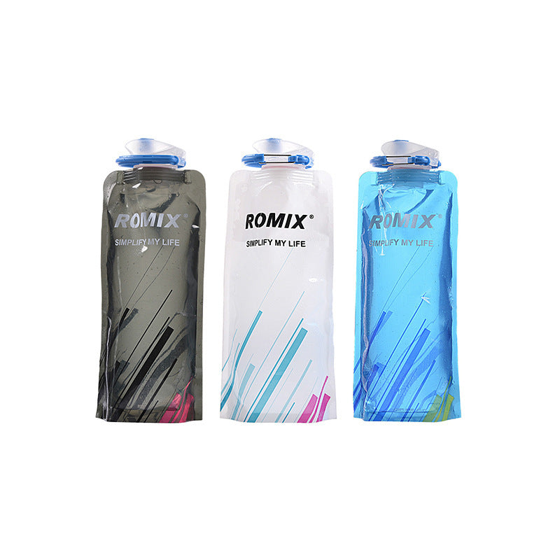 Travel Portable Collapsible Folding Drinking Water Pot Outdoor Sports Water Bottle Carabiner Water Bottle Bag Camp Bag - roamtheridge.com