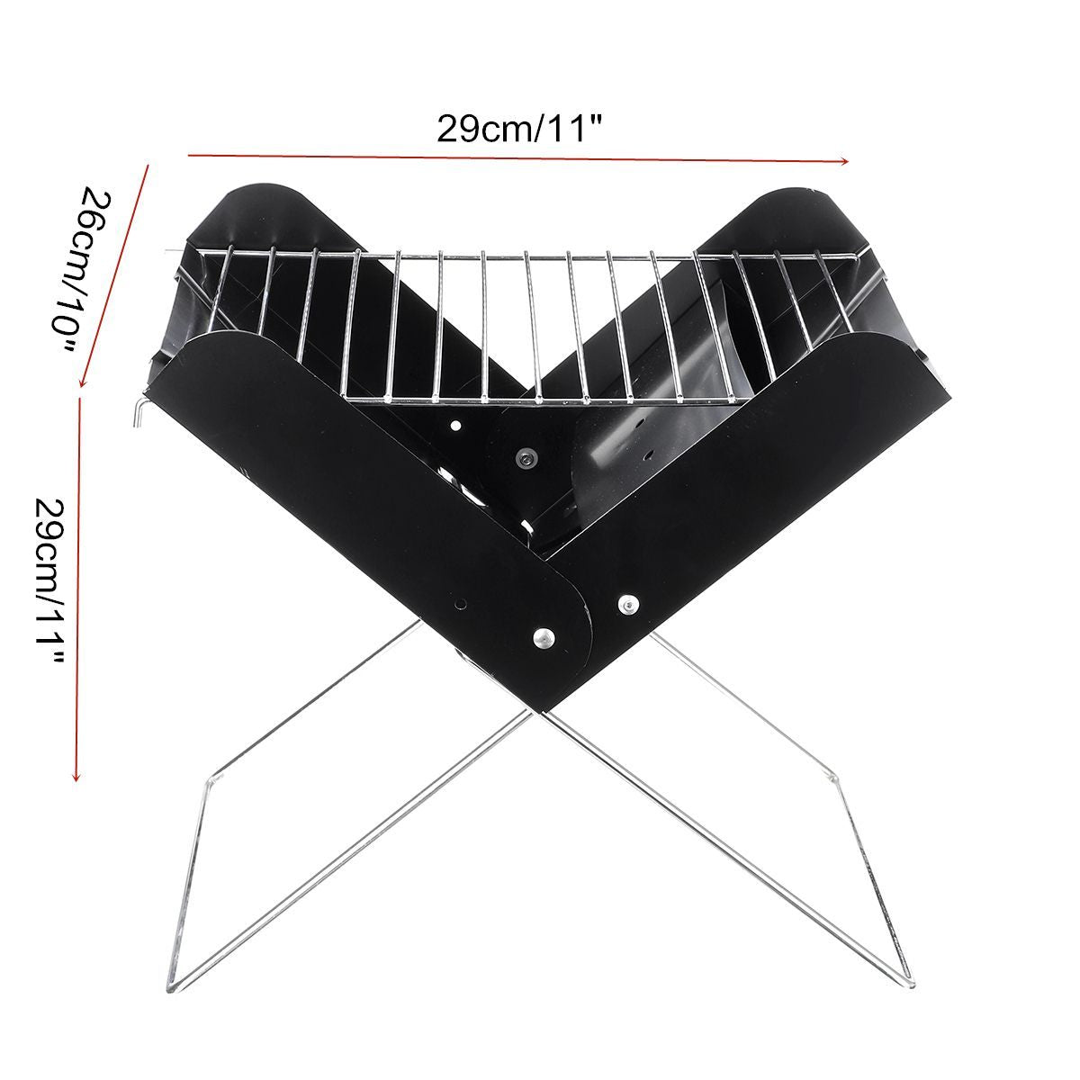 BBQ Grill Folding Stainless Steel Portable Small Barbecue Grill Tool BBQ Outdoor Camping Charcoal Furnace BBQ Grills Accessories - roamtheridge.com