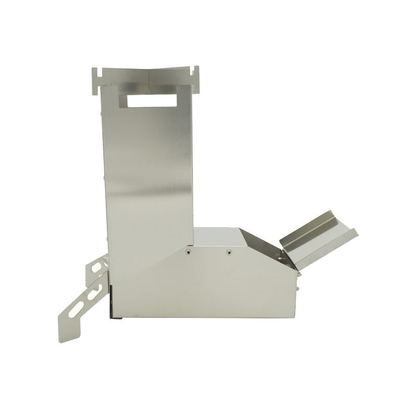 Black Titanium Portable Stainless Steel Folding Camping BBQ Wood Stove - roamtheridge.com