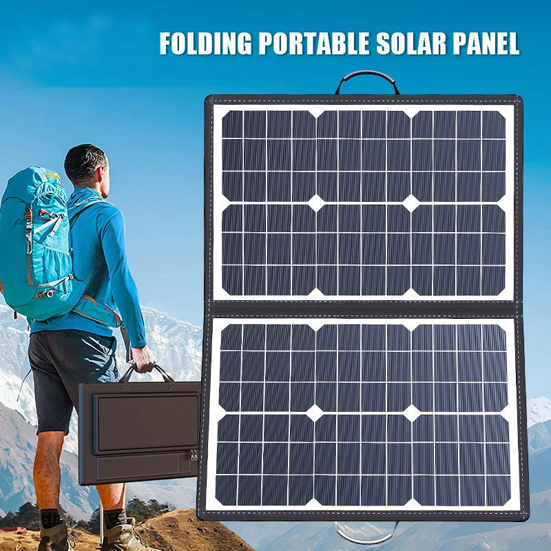 40w18v Solar Single Crystal Folding Bag Portable Green - roamtheridge.com