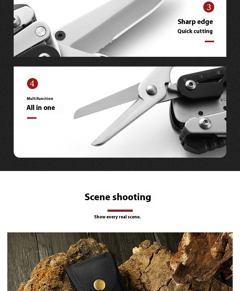 Outdoor Disassembly Portable Multi-function Storm Pliers Folding Pliers - roamtheridge.com