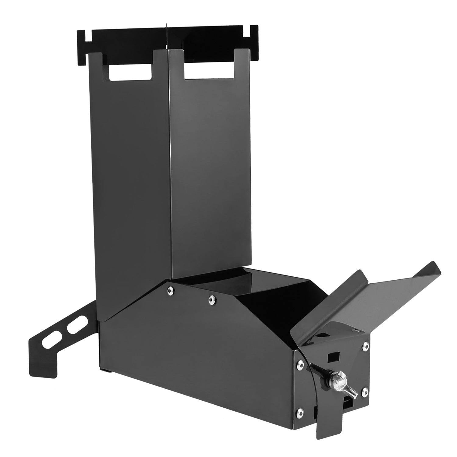 Black Titanium Portable Stainless Steel Folding Camping BBQ Wood Stove - roamtheridge.com