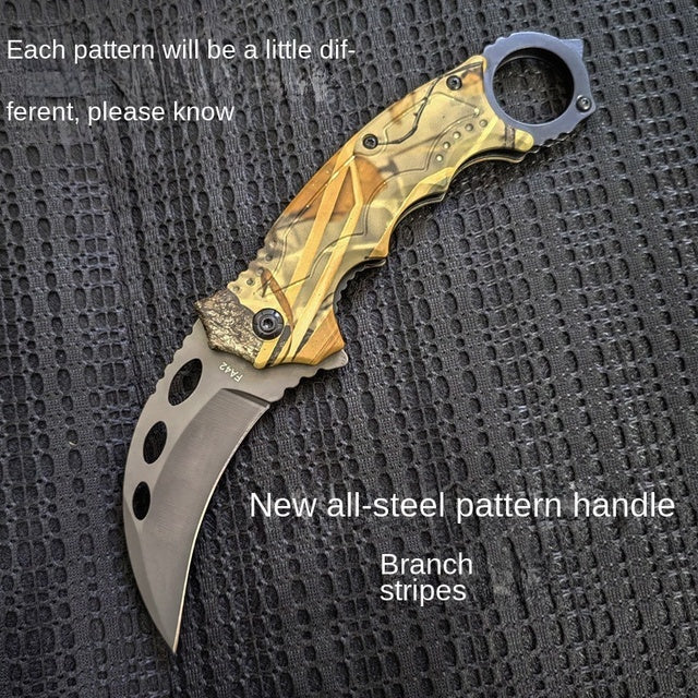 Folding Claw Knife High Hardness Folding Knife Portable Multi-Function Split Express Knife - roamtheridge.com