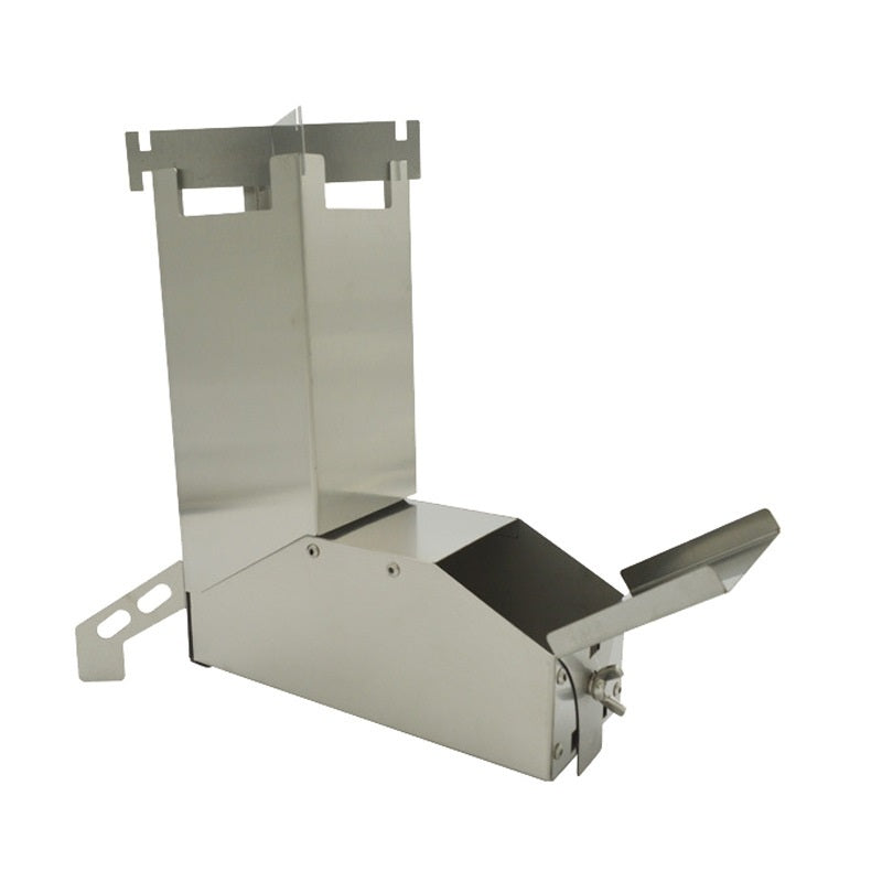 Black Titanium Portable Stainless Steel Folding Camping BBQ Wood Stove - roamtheridge.com